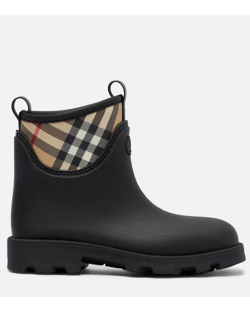 Burberry Black Marsh Stamp Rain Boots