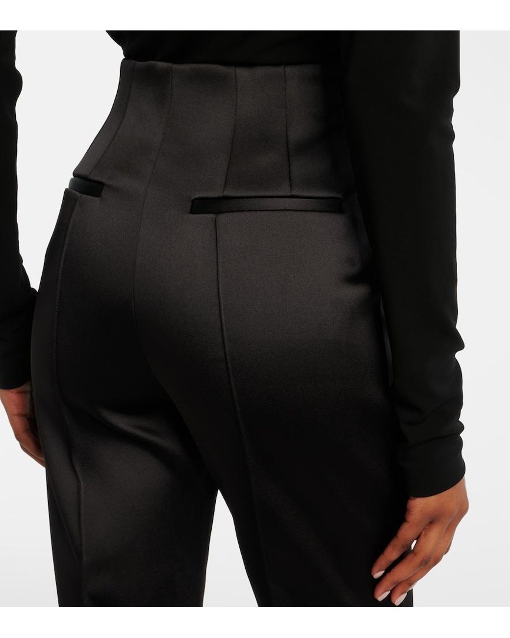 Wardrobe NYC Black High-Rise Tapered Pants