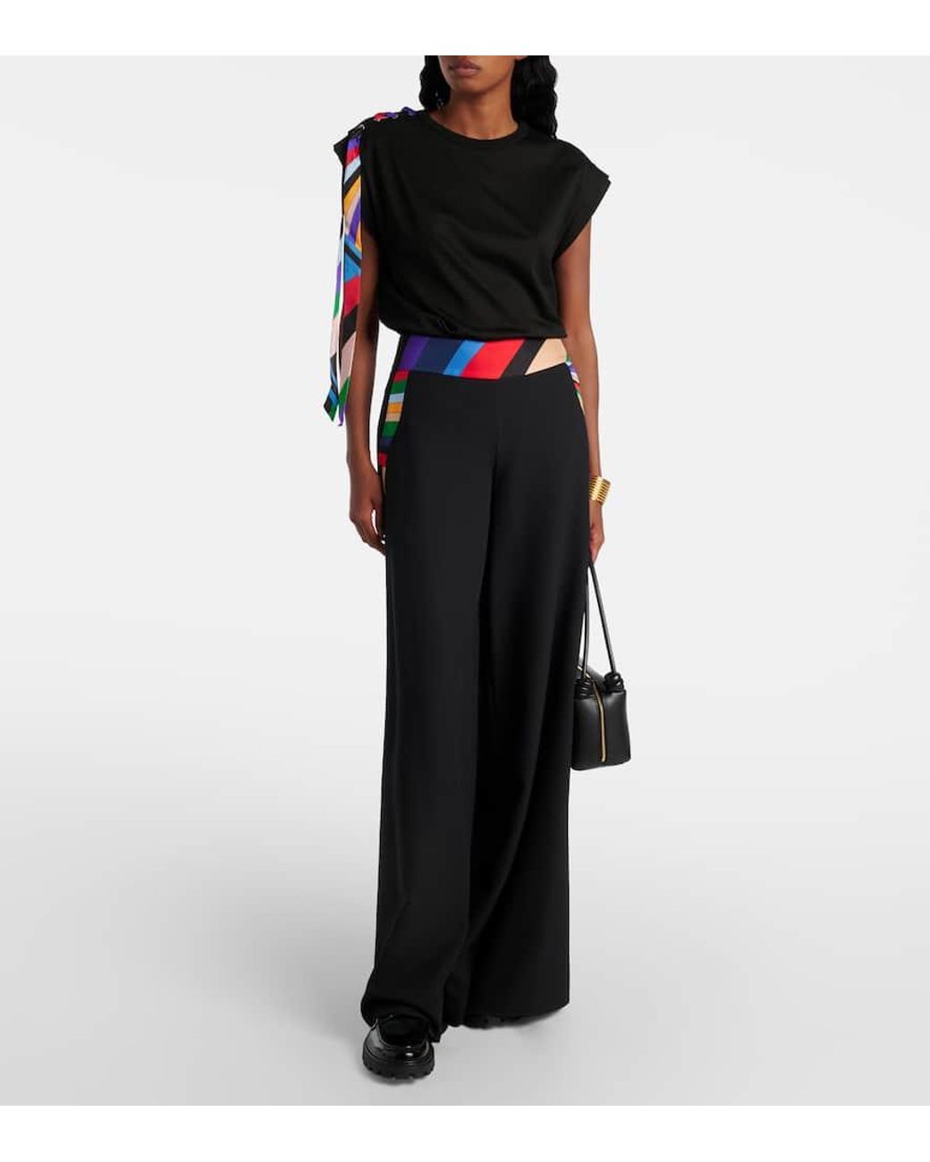 Camiseta Iride De Jersey De Algodon Emilio Pucci de color Black