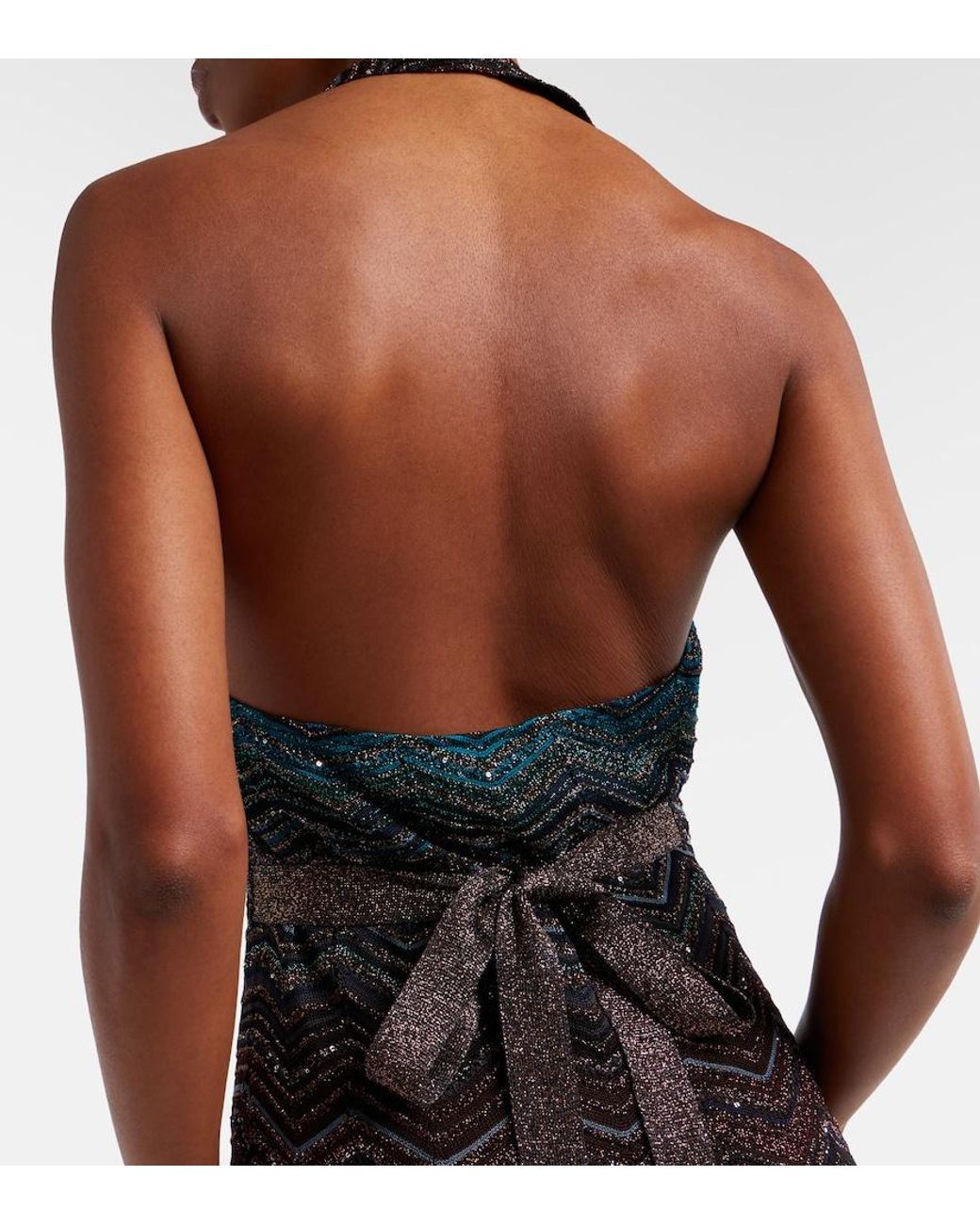 Missoni Blue Sequined Lame Gown