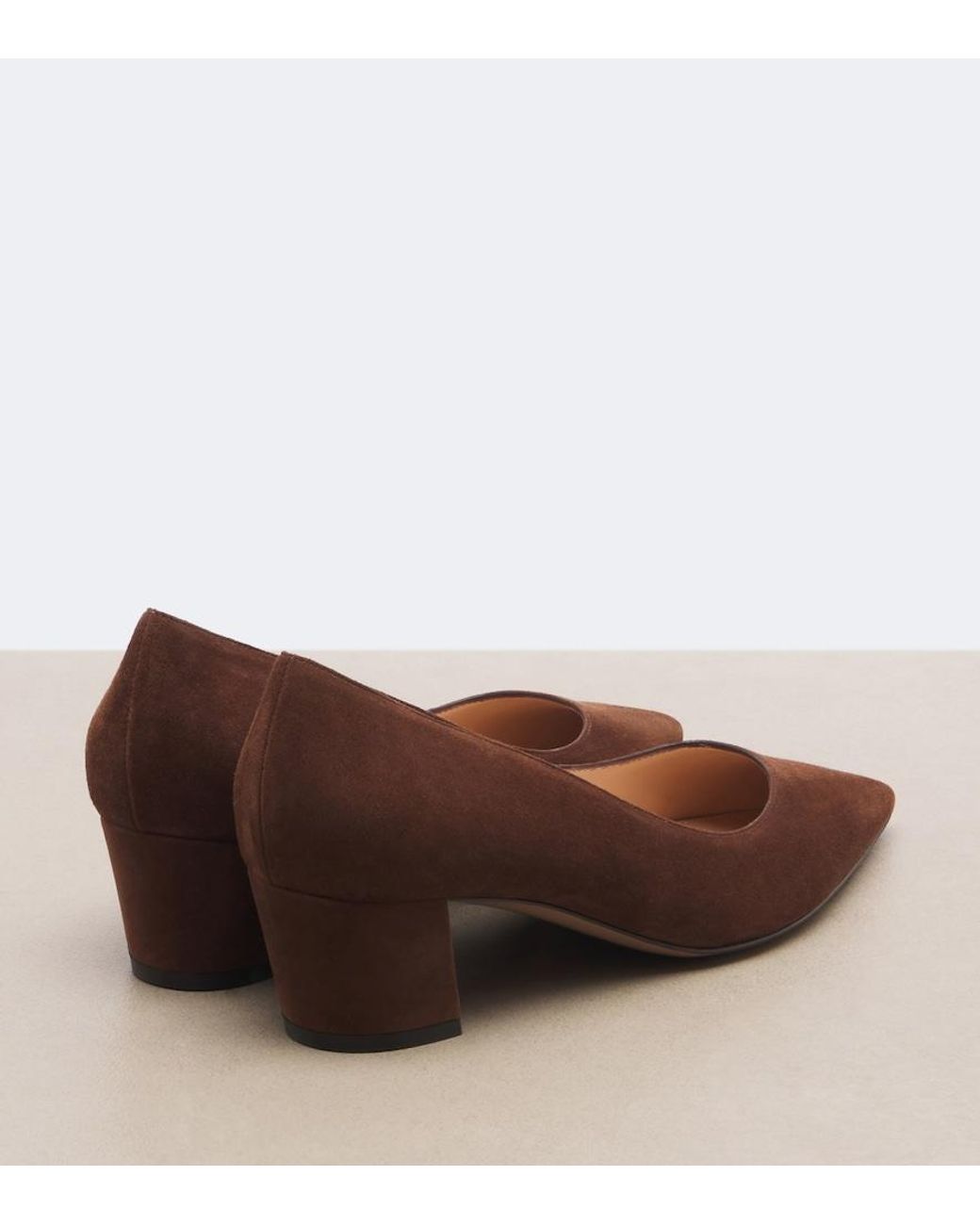 Gianvito Rossi Brown Aylin Suede Pumps