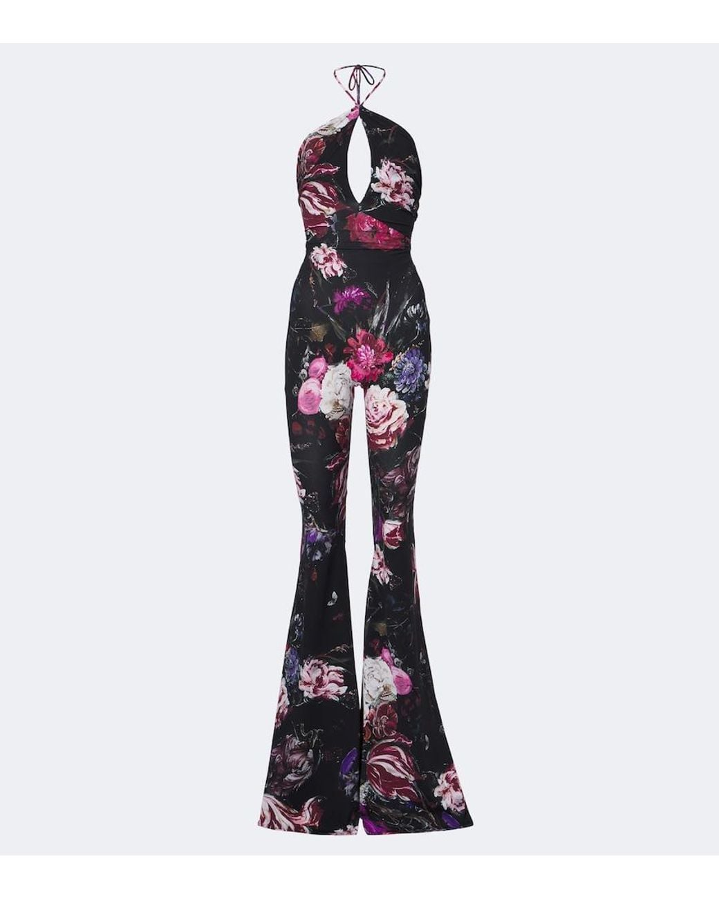 Roberto Cavalli White Floral Jumpsuit