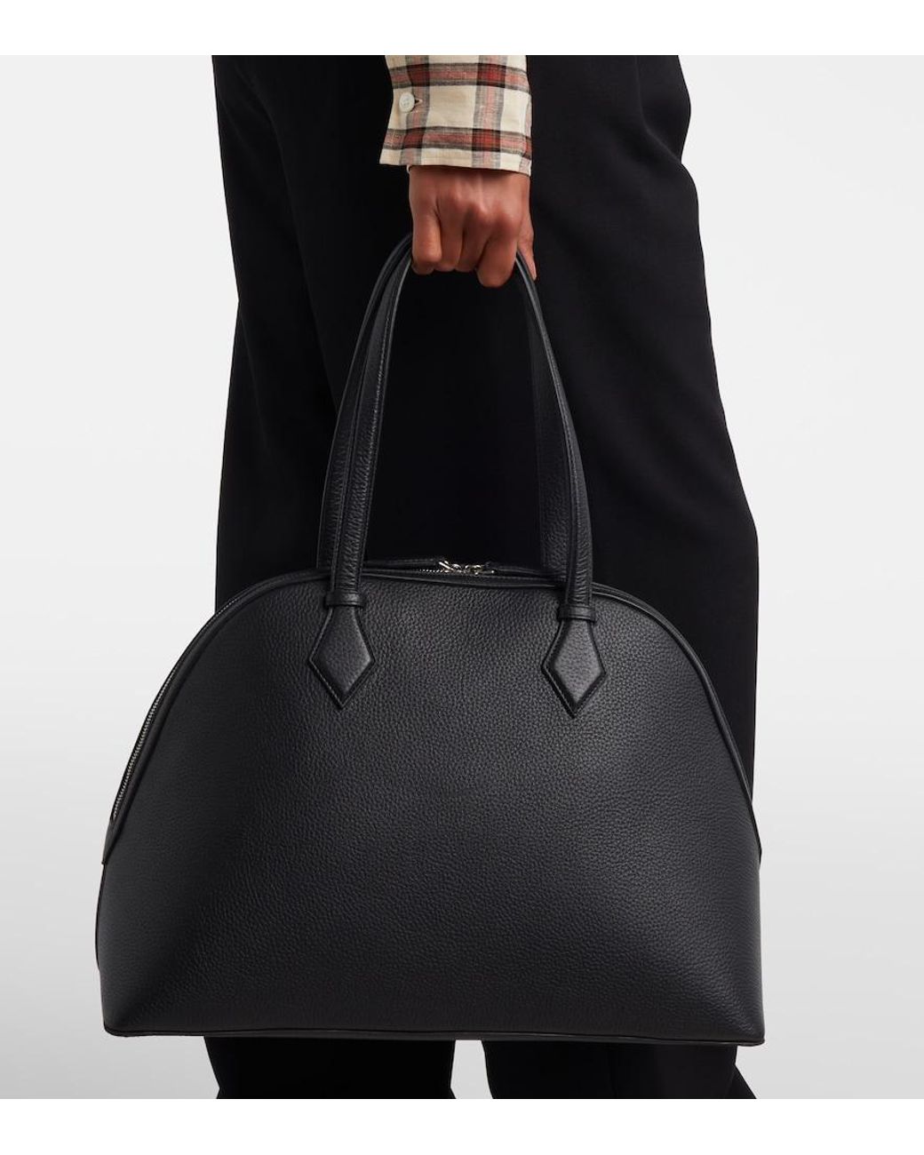 A.Emery Black Harnick Medium Leather Shoulder Bag