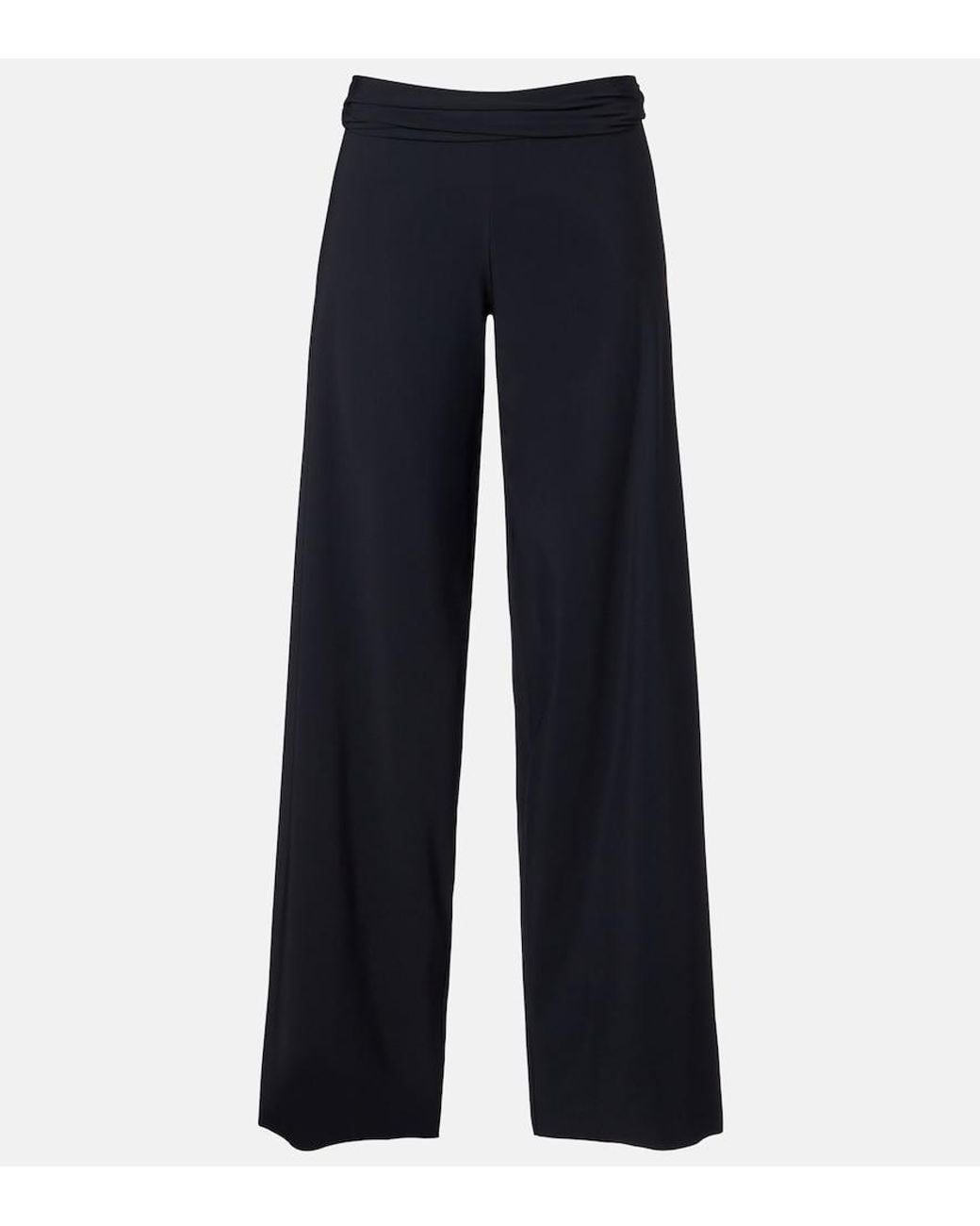 Karla Colletto Blue Basics Wide-Leg Pants
