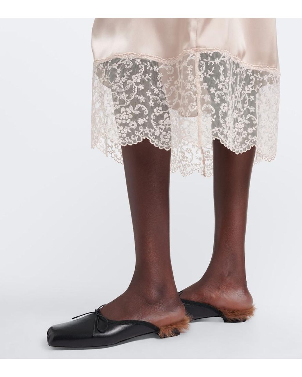 Simone Rocha Black Leather Mules