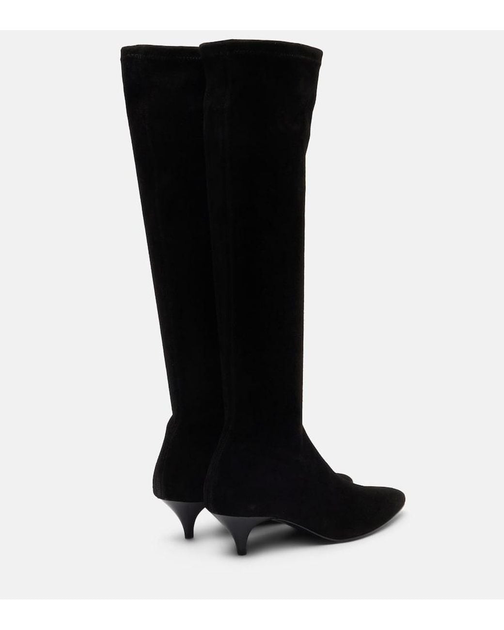 A.Emery Black Oscar 60 Suede Knee-High Boots