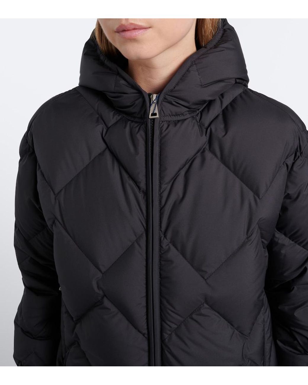 Moncler Black Arvouinne Hooded Quilted Down Jacket