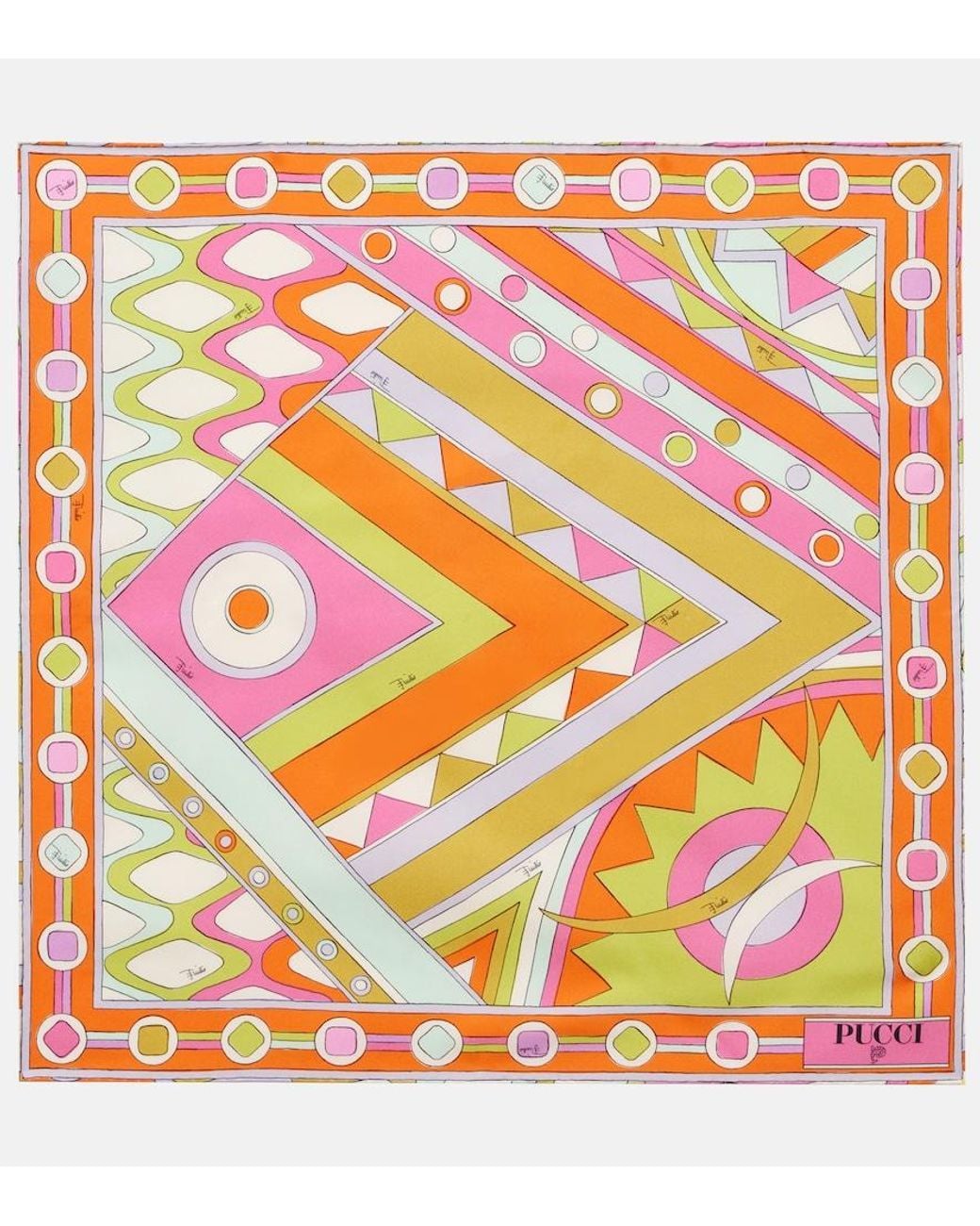 Emilio Pucci Multicolor Vivara Silk Twill Scarf