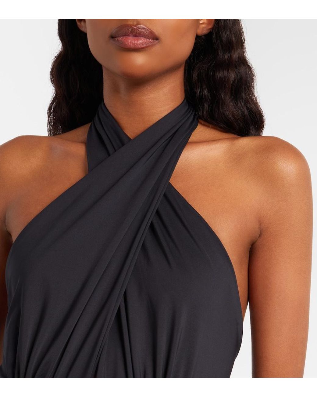 Johanna Ortiz Blue Halterneck Swimsuit
