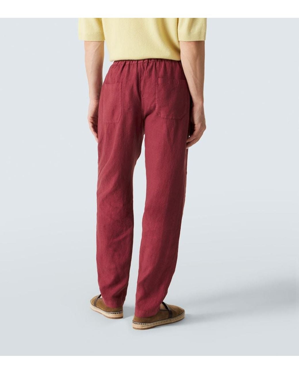 Fedeli Linen Tapered Pants for men
