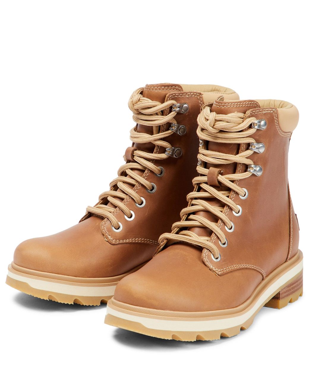 Sorel Torino Park Leather Ankle Boots in Natural | Lyst