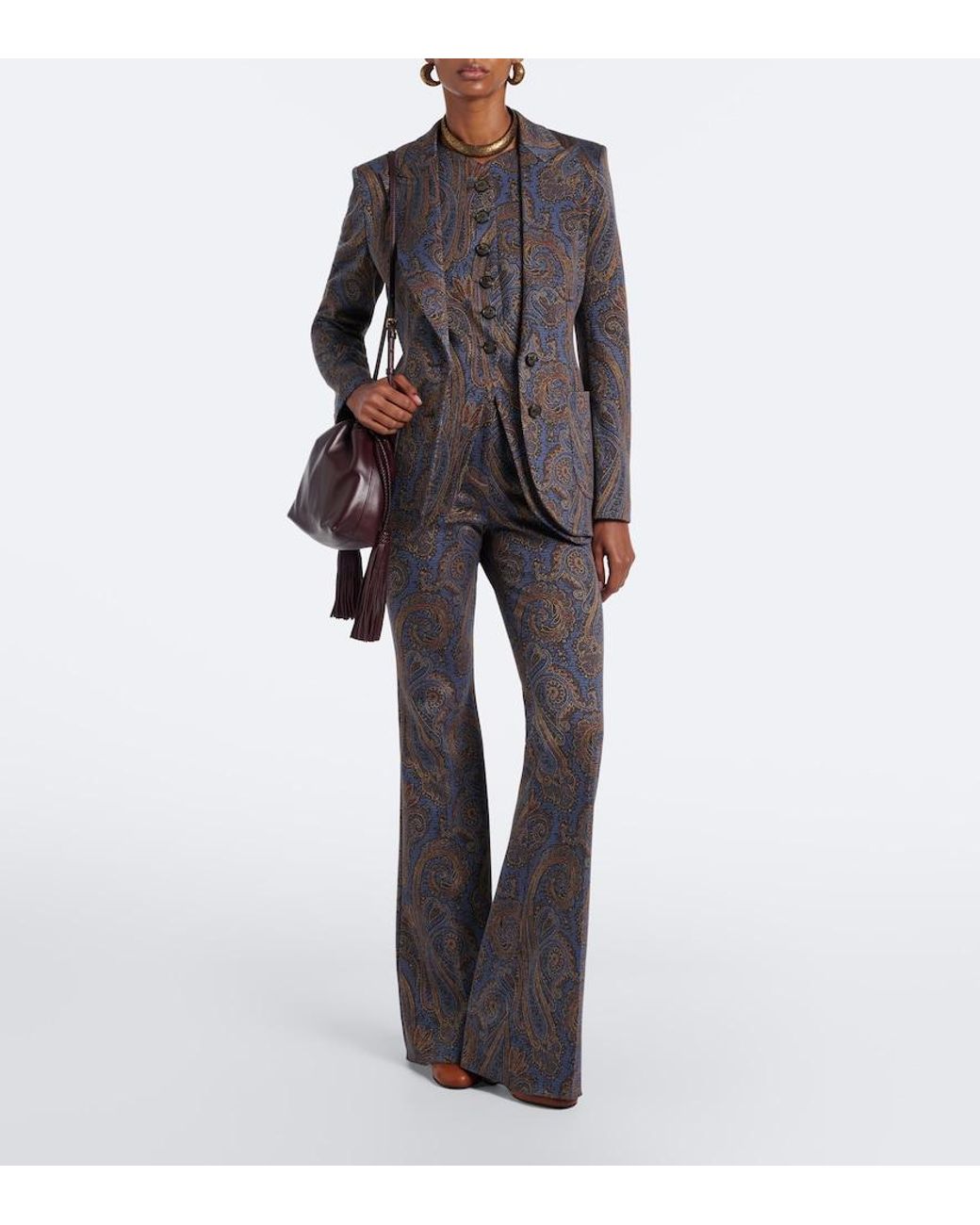 Etro White Kalispera Mini Leather Crossbody Bag