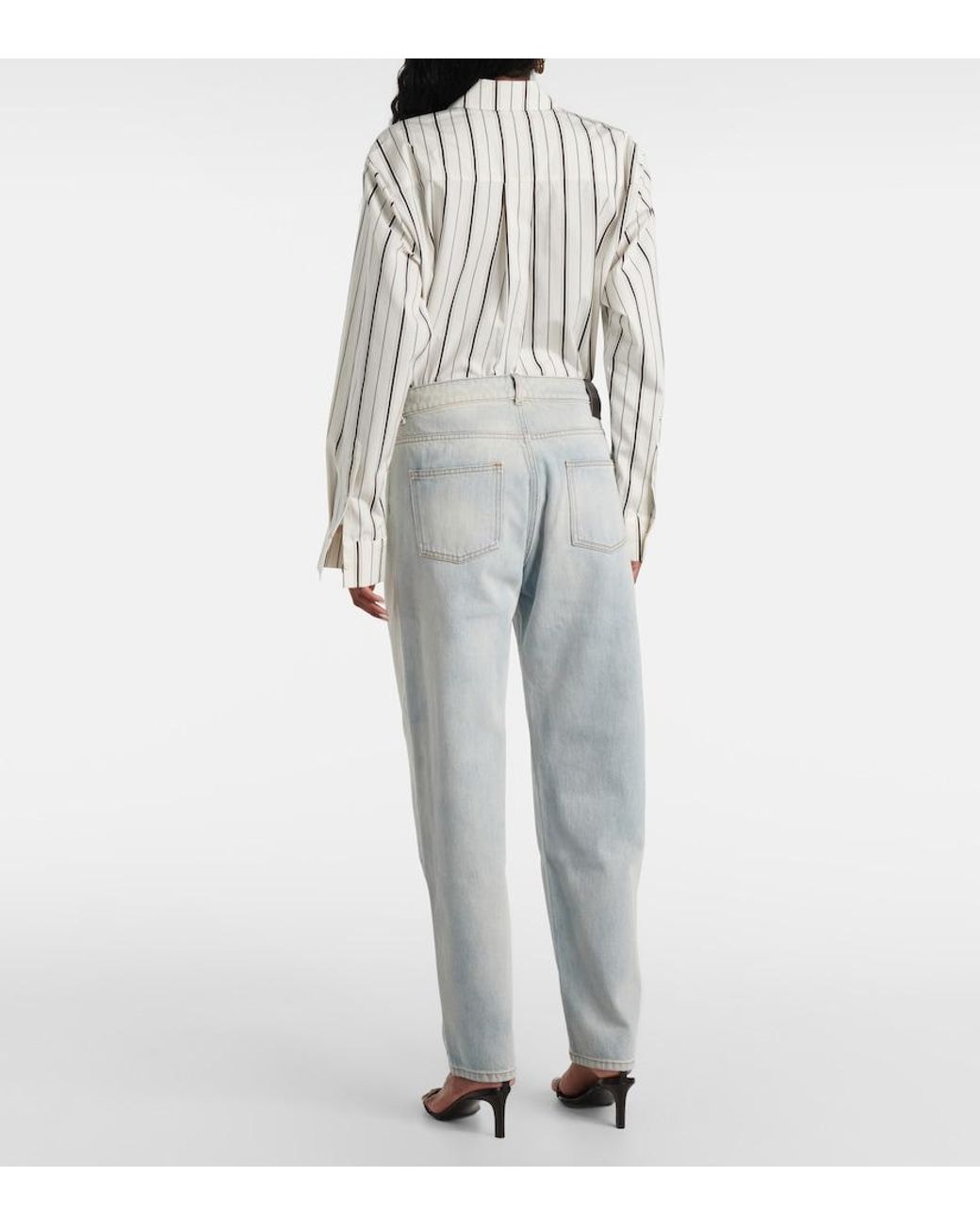 TOVE Gray Kobe Mid-Rise Tapered Jeans