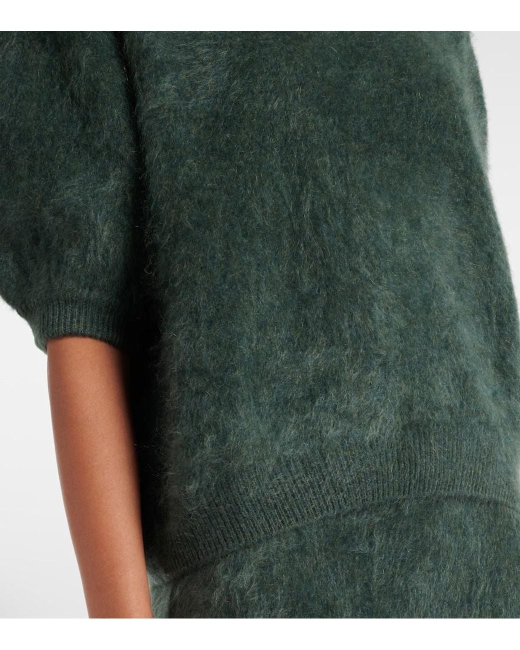 Lisa Yang Green Juniper Cashmere Top