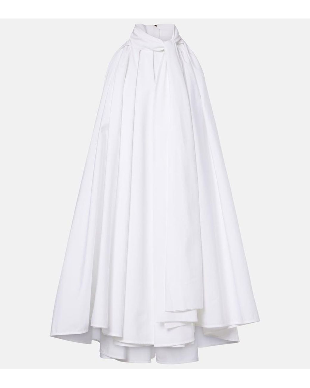 Givenchy White Pleated Cotton Poplin Minidress