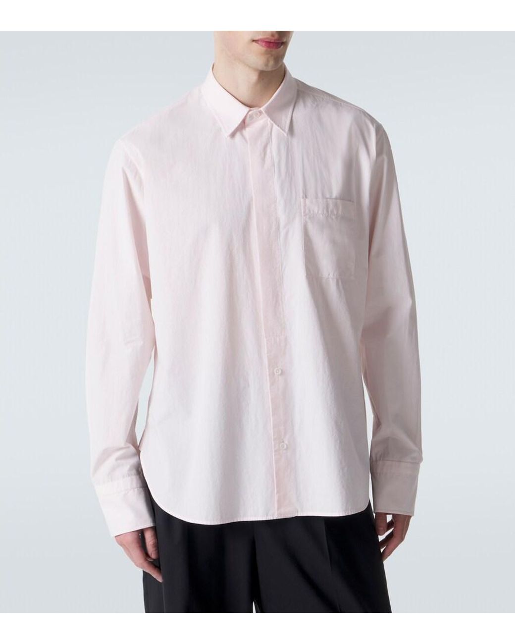 The Row Pink Marek Cotton Poplin Shirt for men