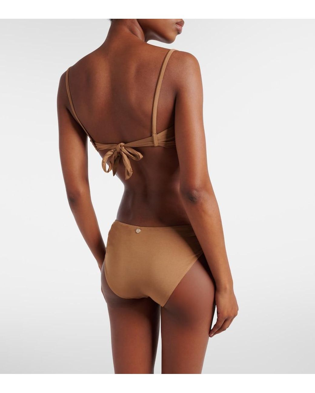 Max Mara Brown Acacia Bandeau Bikini Top