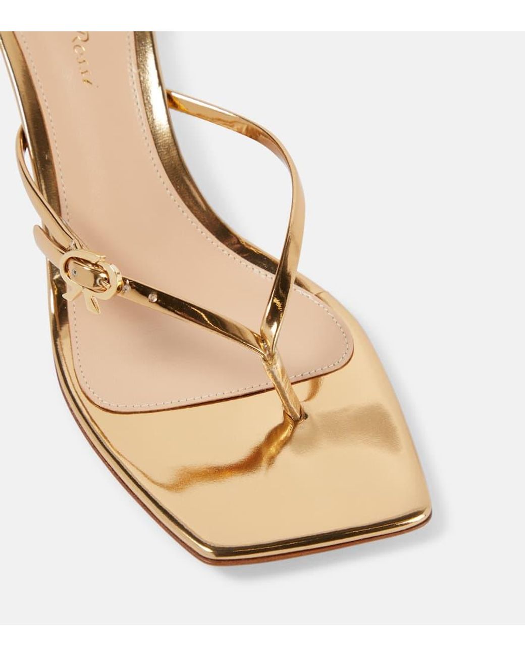 【Gianvito Rossi】SHANTI THONG 70 メタリックスエードミュール Gianvito Rossi】SHANTI THONG 70 メタリックスエードミュール