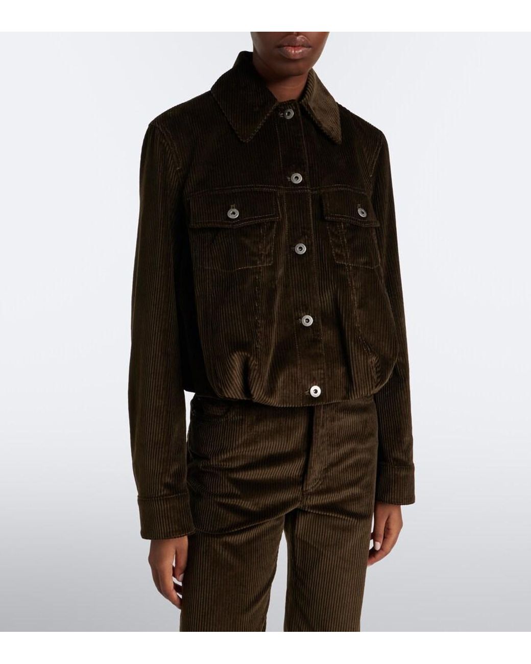 Chaqueta De Pana De Algodon Loewe de color Black