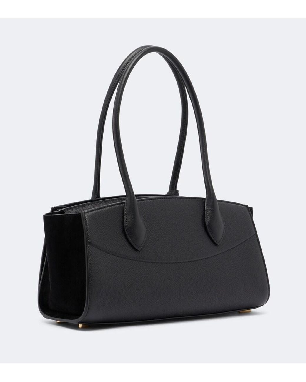 Ferragamo Black Studio East-West Small Leather Shoulder Bag