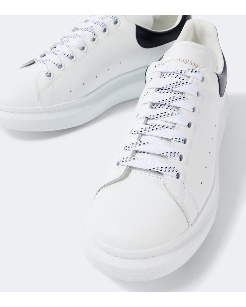 McQueen White Oversized Leather Sneakers for men