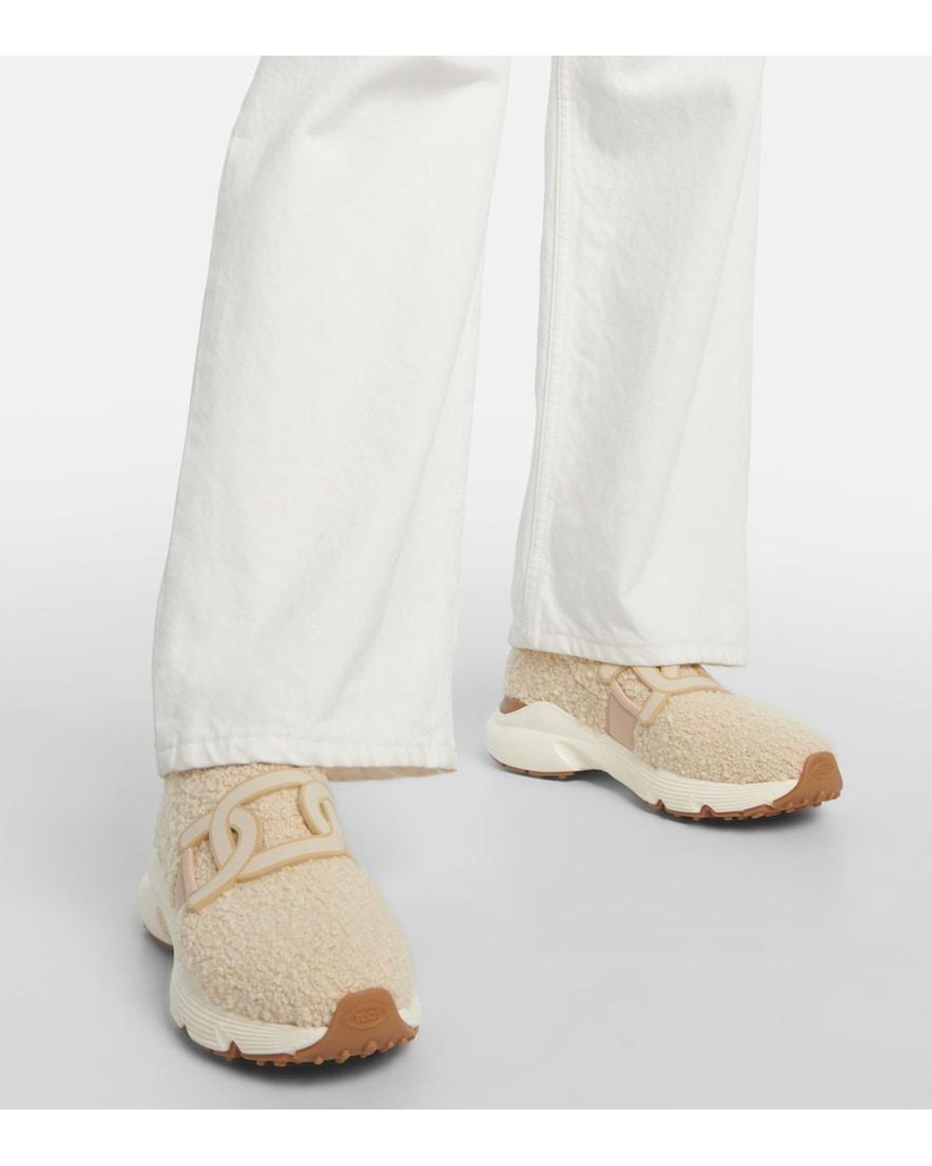 Tod's Natural Teddy Slip-On Sneakers