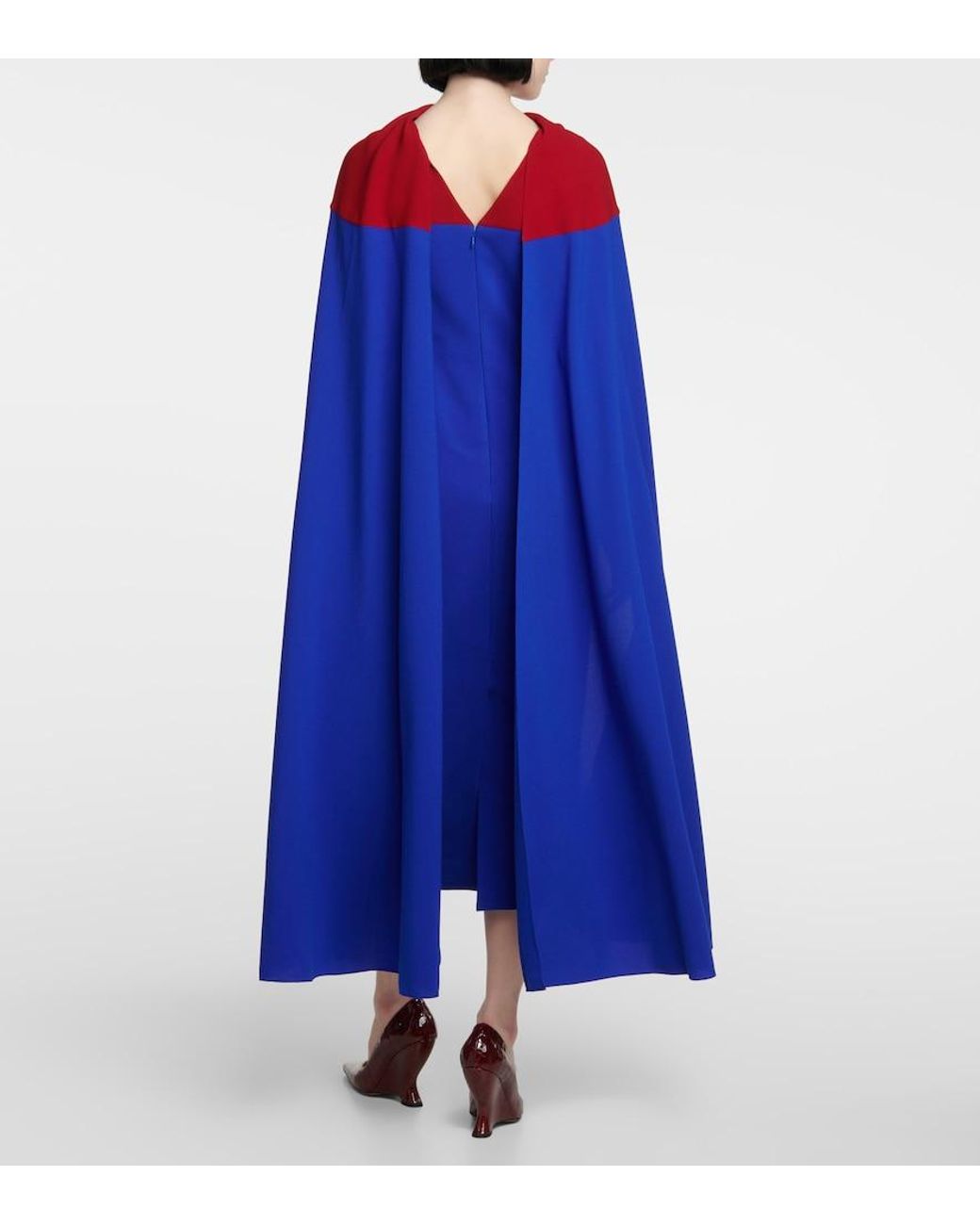 Roksanda Blue Elina Cape Midi Dress