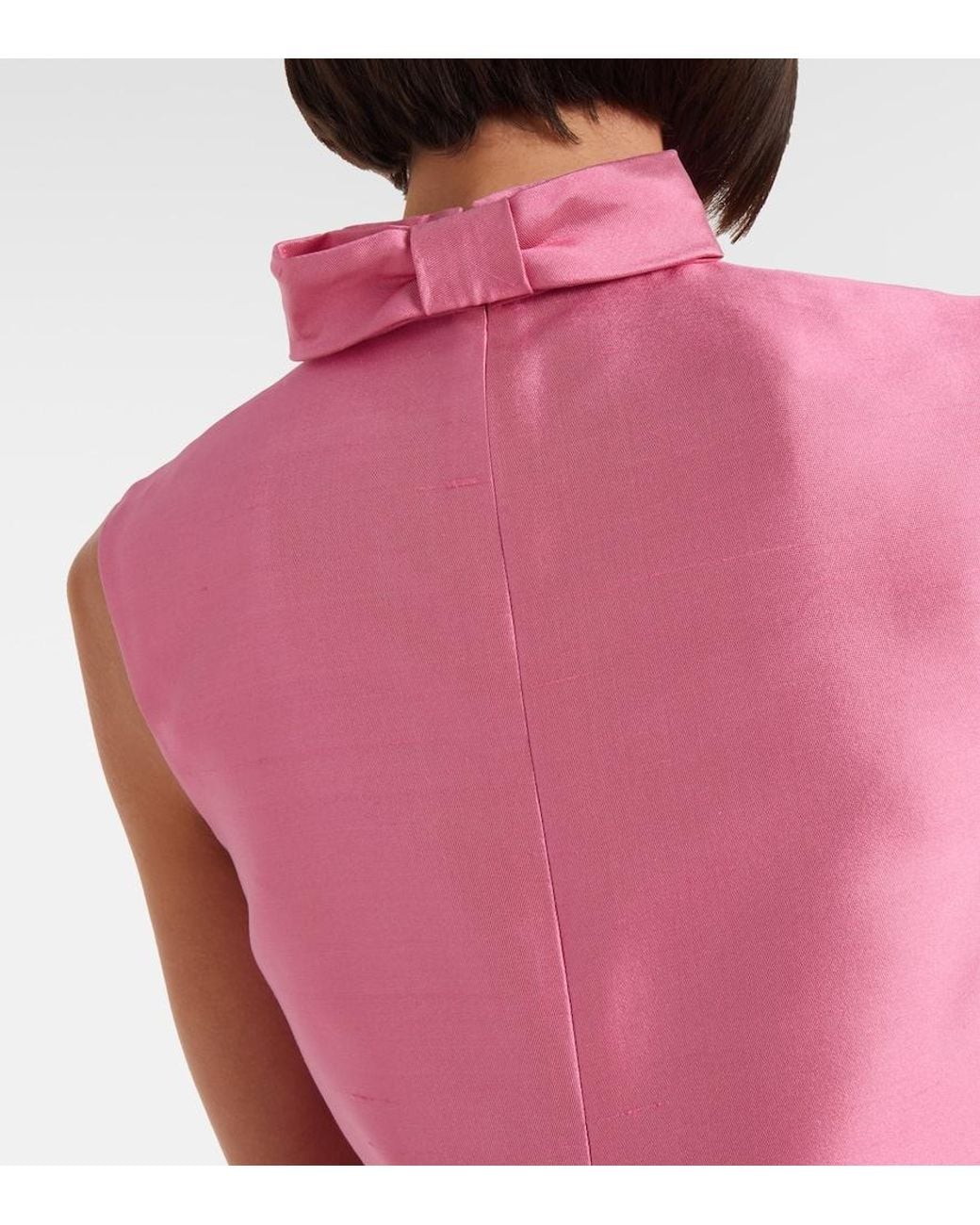 Valentino Garavani Pink Silk Shantung Minidress