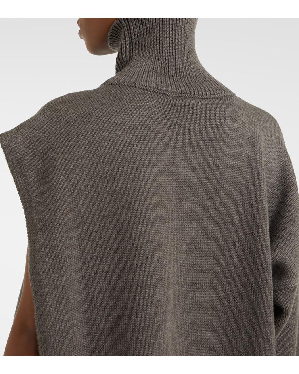 Alaïa Brown Sided Virgin Wool Sweater