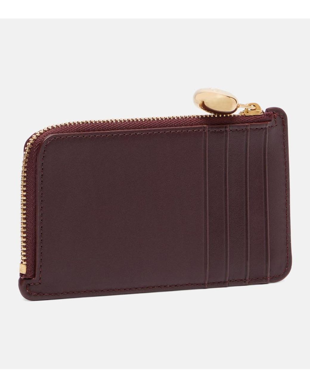 Loewe Brown Pebble Leather Card Holder