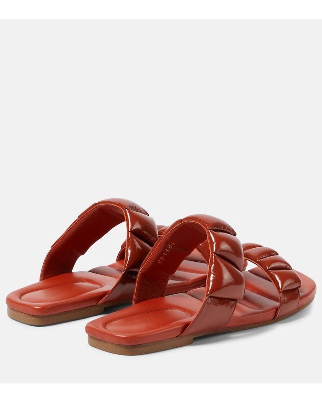Dries Van Noten Red Leather Slides