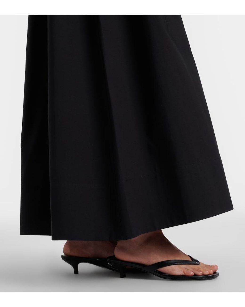 FFORME Black Marina Cotton And Silk Maxi Dress