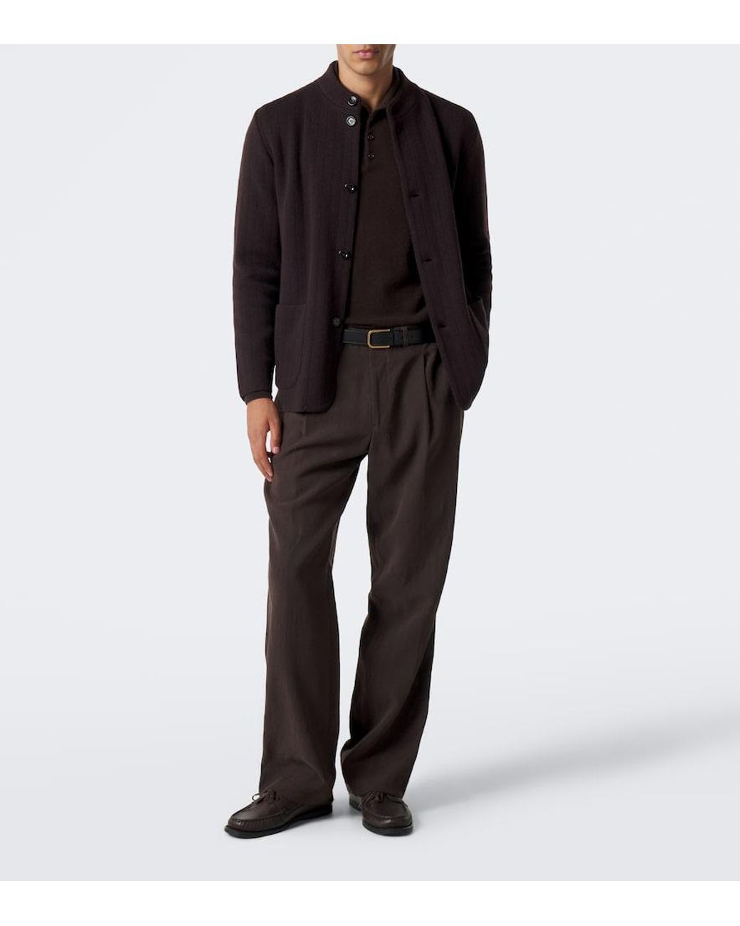 Lardini Black Knitted Wool And Cashmere Blazer for men