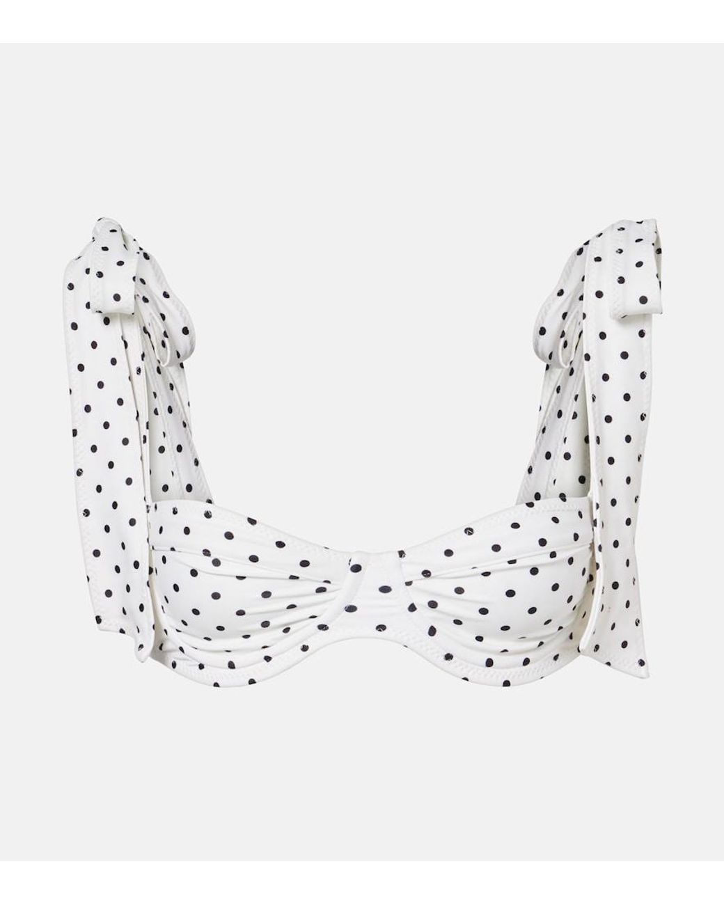 SAME Metallic Lady Polka-Dot Bikini Top