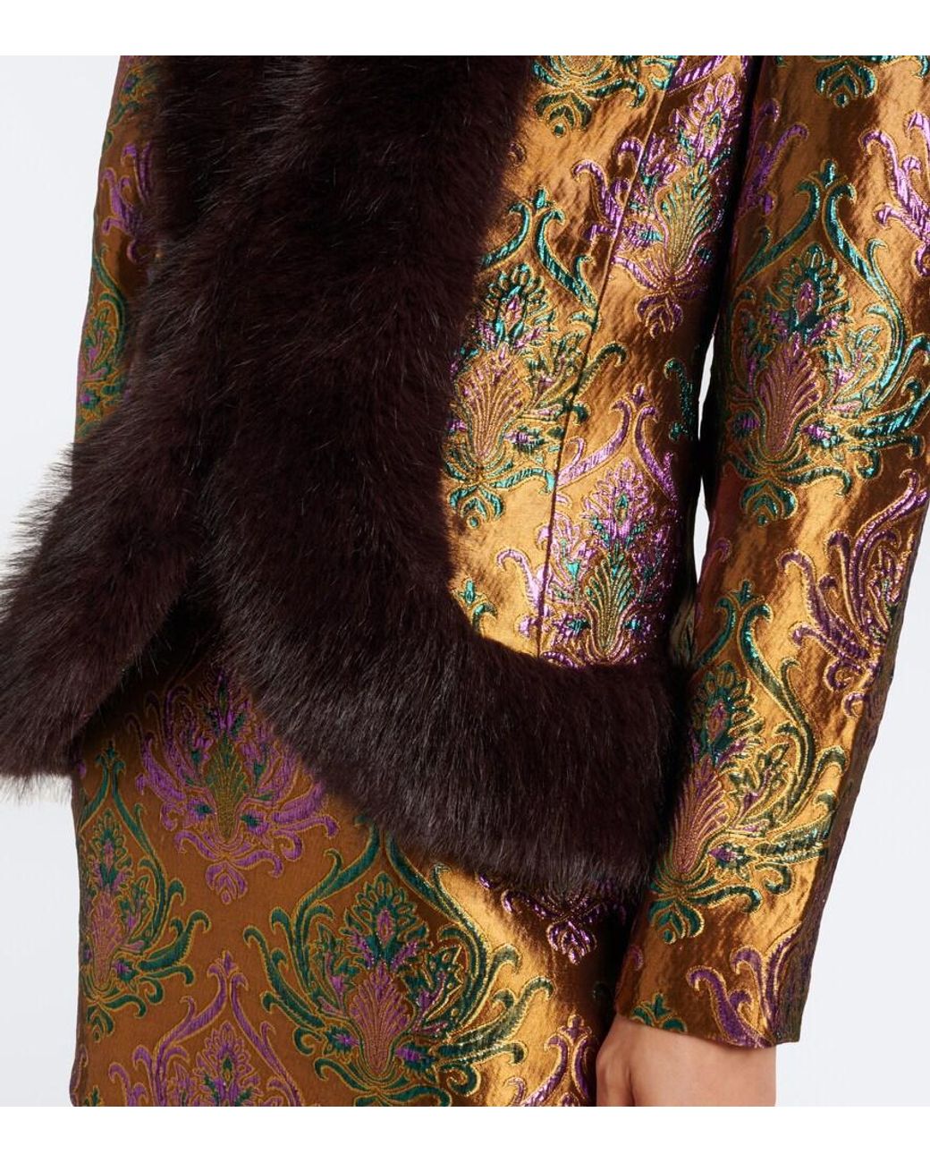 retroféte Black Delphira Brocade Jacket