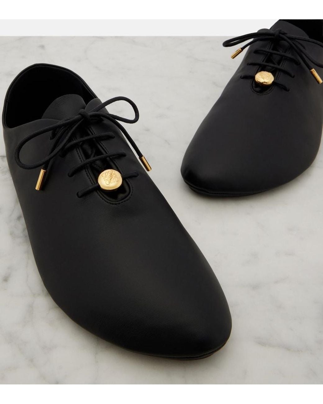 Loewe Black Pebble Soft Leather Sneakers