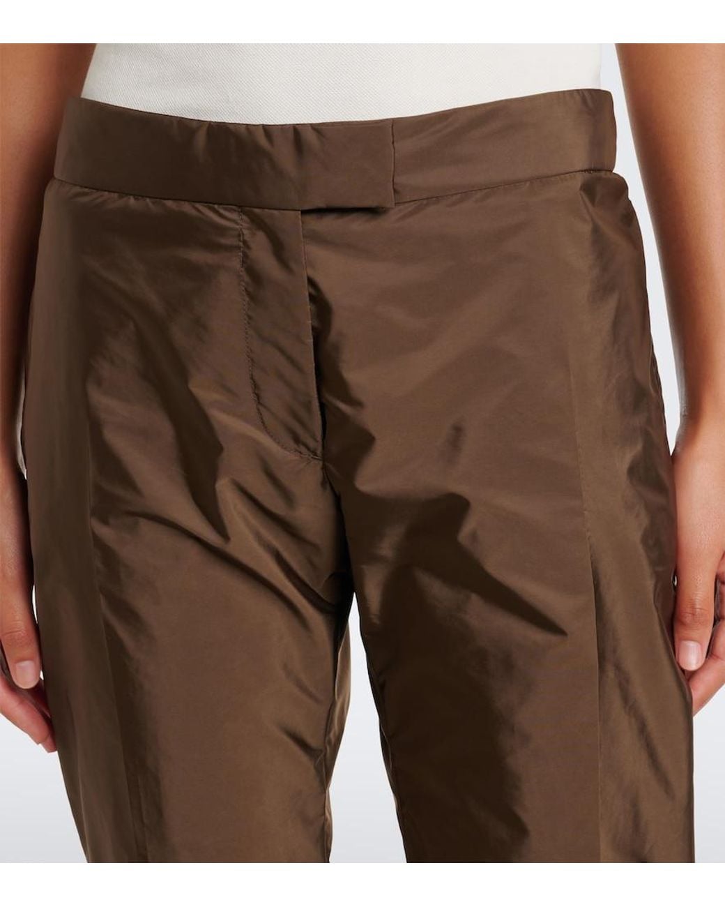Miu Miu Brown Technical Flared Pants