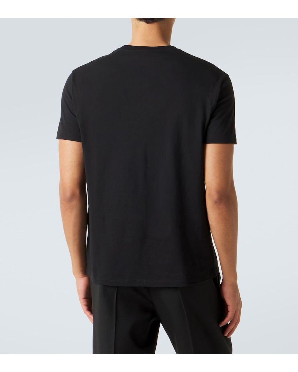 Valentino Black Vlogo Cotton Jersey T-Shirt for men