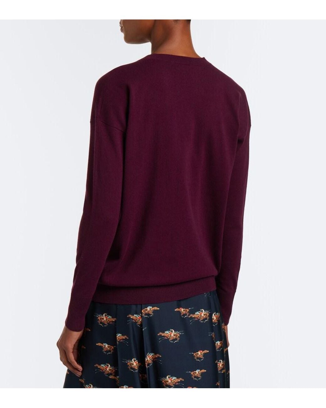 Gabriela Hearst Purple Linna Cashmere And Wool Sweater