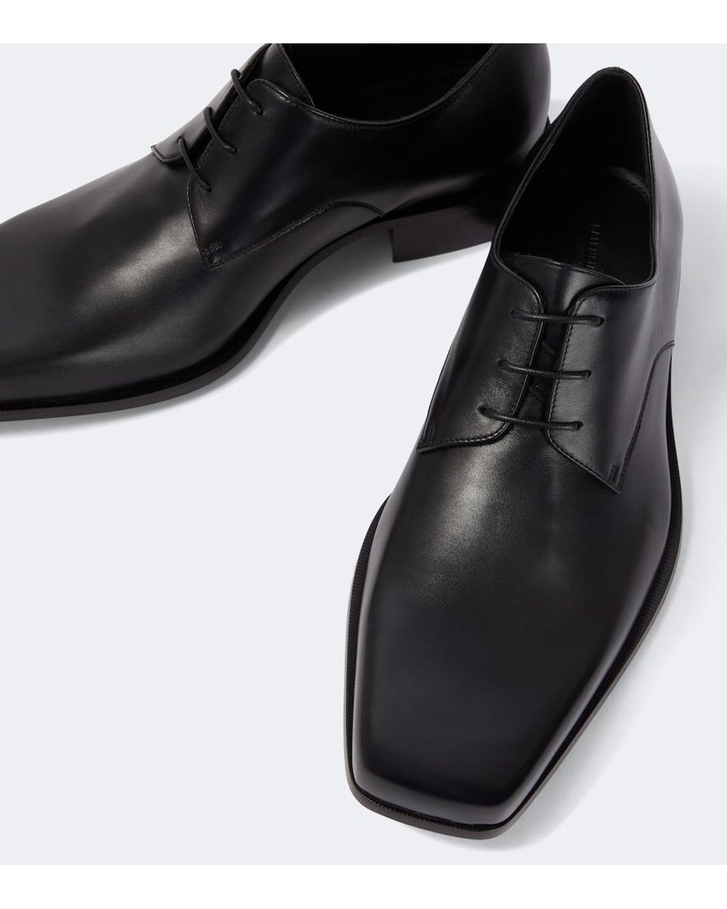 Balenciaga Black Concorde Leather Derby Shoes for men