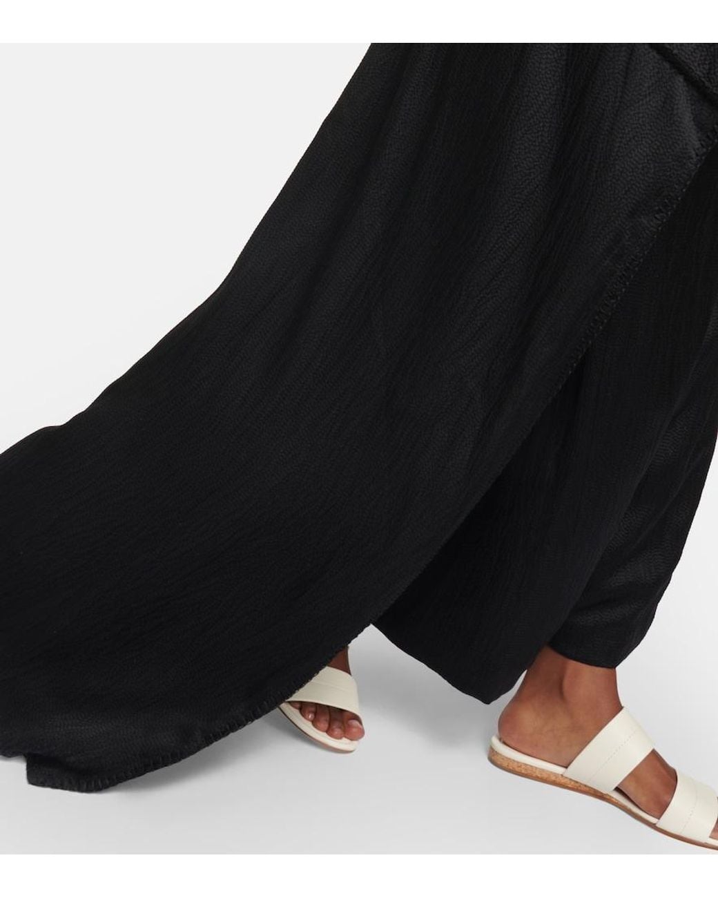 Gabriela Hearst Black Hunter Caped Silk Satin Gown