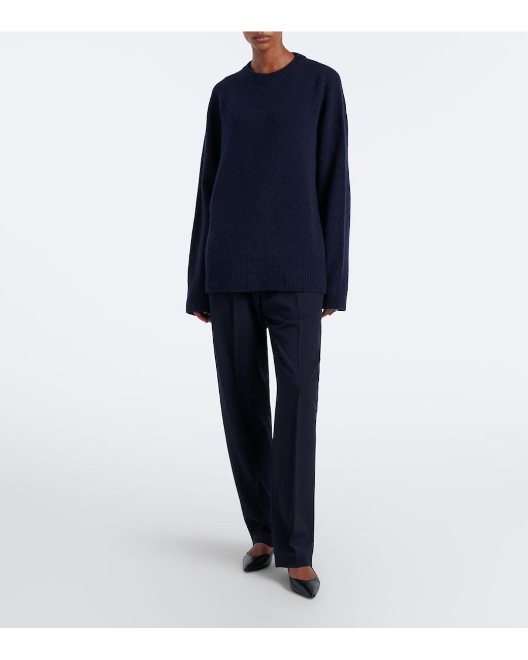 The Row Blue Sibem Wool And Cashmere Sweater
