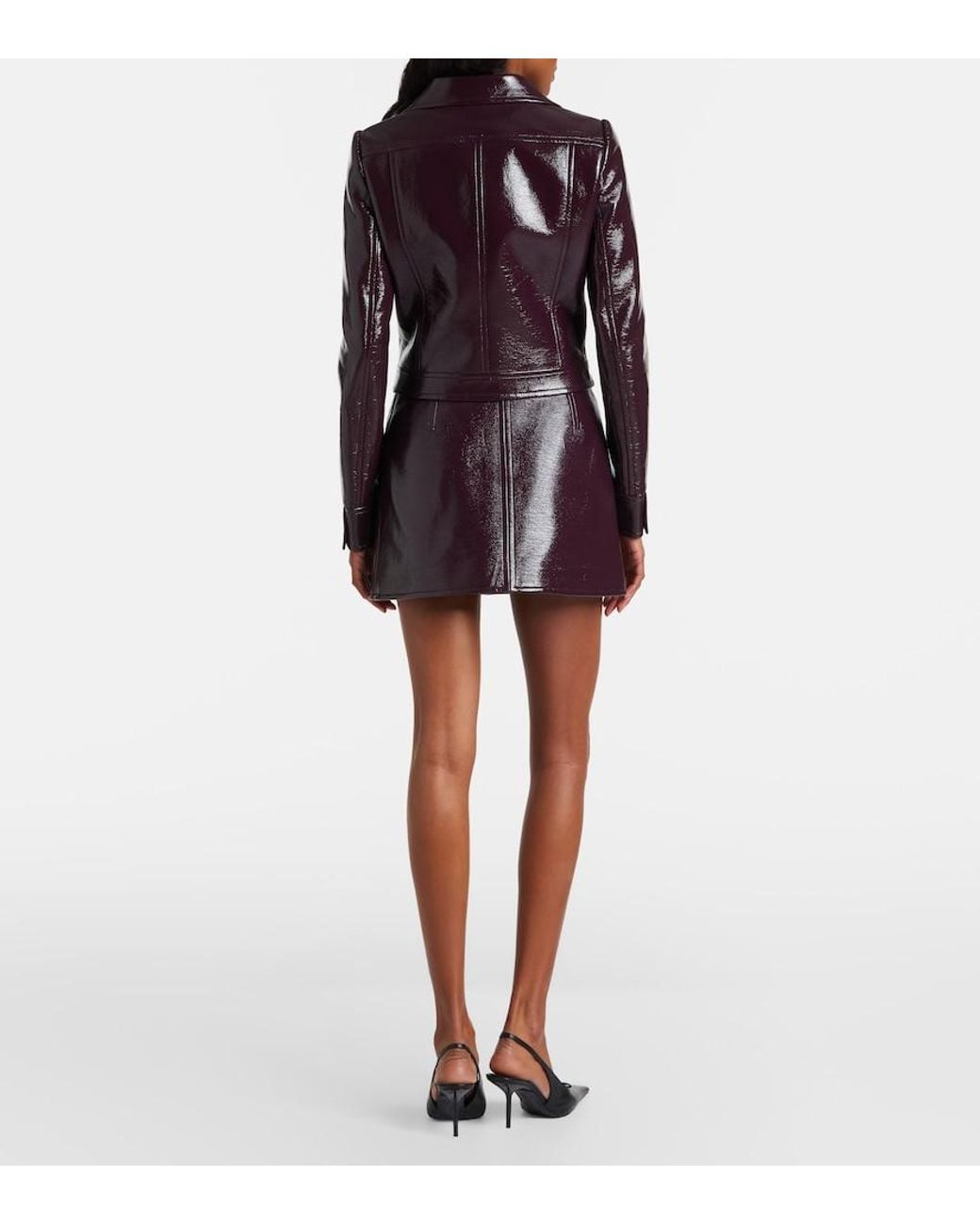 Courreges Purple Cotton-Blend Miniskirt
