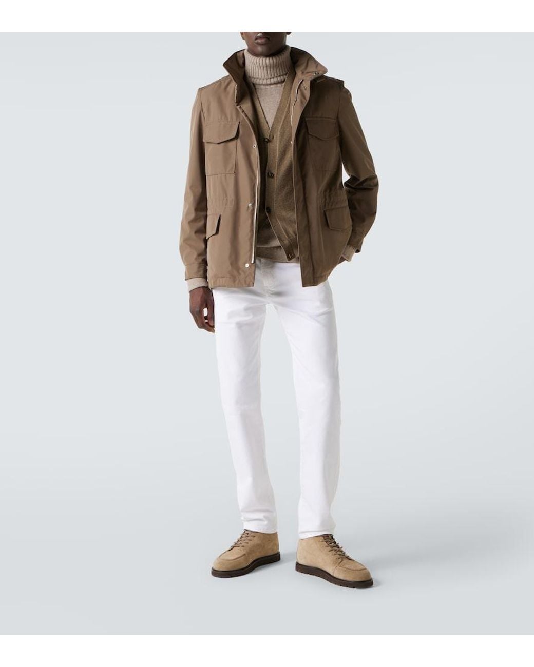 Loro Piana White Quarona Straight Jeans for men