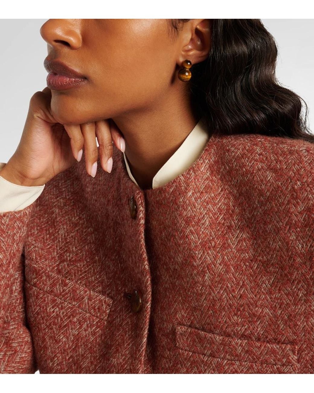 Jennifer Behr Brown Cara Beaded Earrings