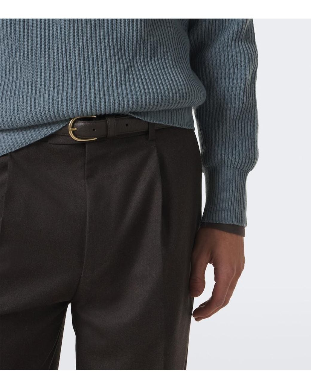 STÒFFA Blue Cashmere Sweater for men