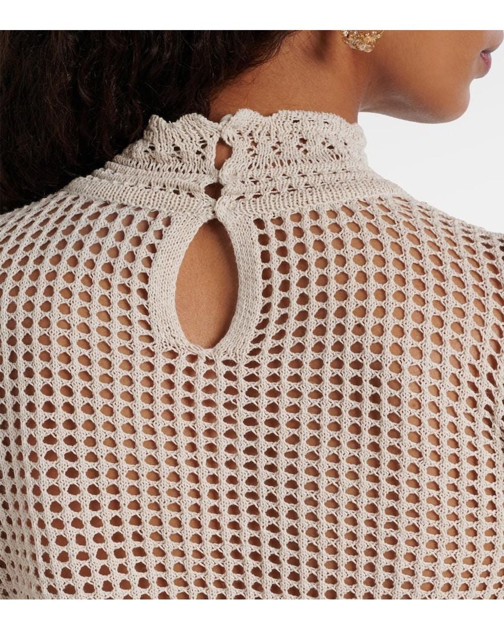 Isabel Marant Natural Dahara Open-Knit Sweater