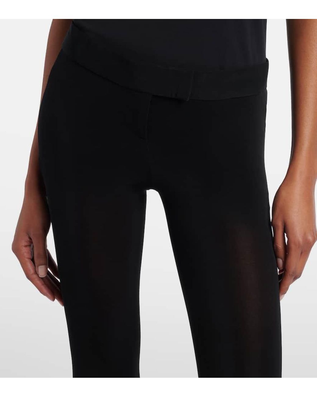 Magda Butrym Black Skinny Capri Pants And Briefs Set