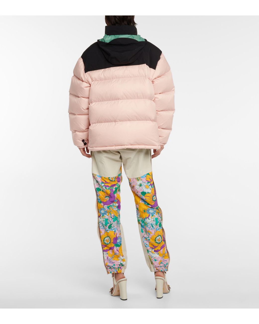 Gucci X The North Face Quilted Down Jacket In Pink Lyst