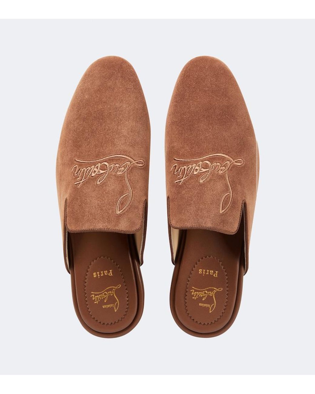 Christian Louboutin Brown Coolito Flat Mules for men
